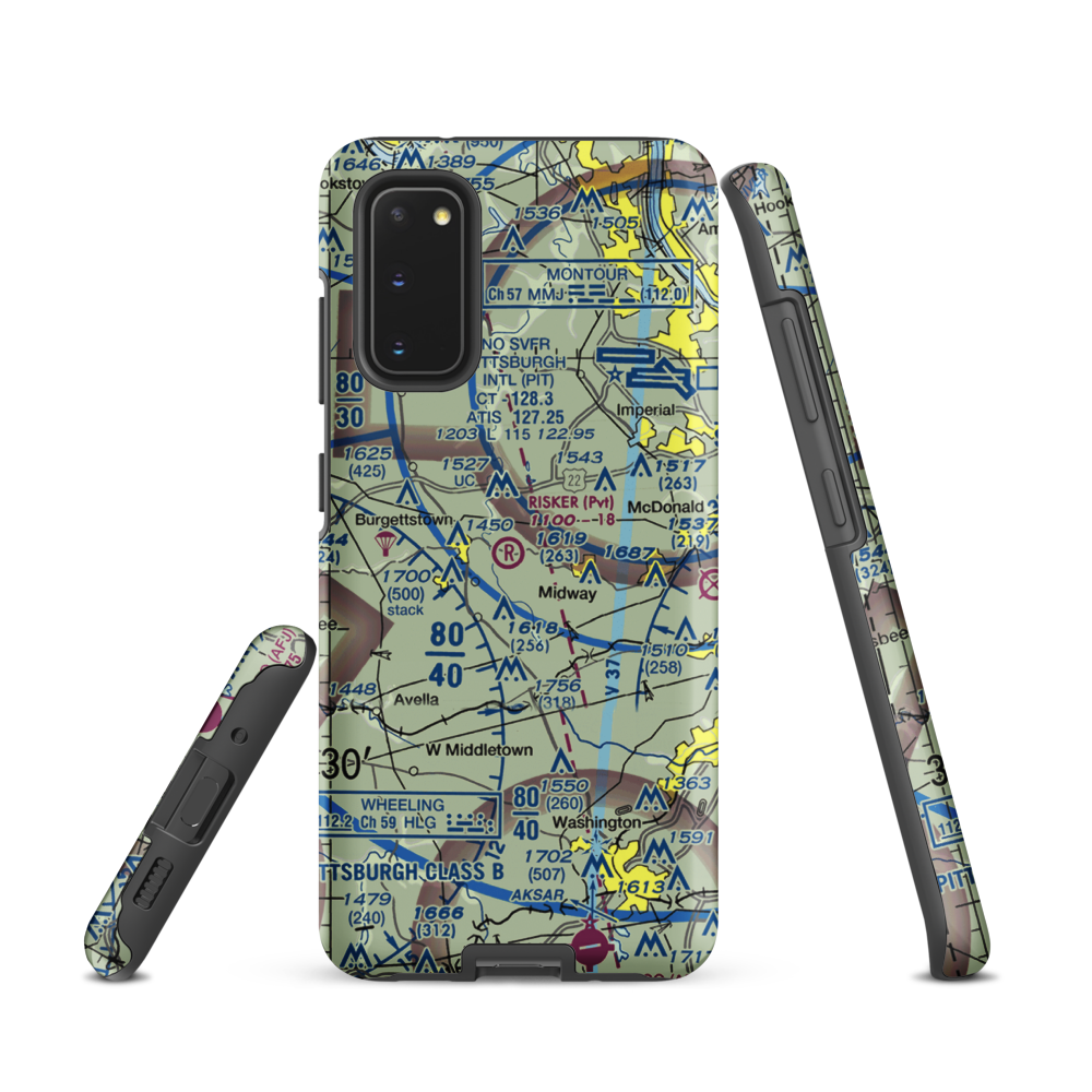 Risker Field (3PS9) VFR Sectional Samsung Phone Case Samsung Galaxy S20 model shown