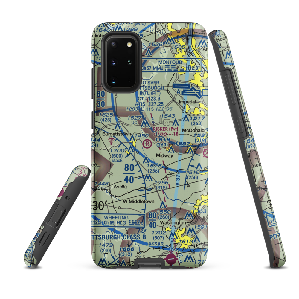 Risker Field (3PS9) VFR Sectional Samsung Phone Case Samsung Galaxy S20 Plus model shown