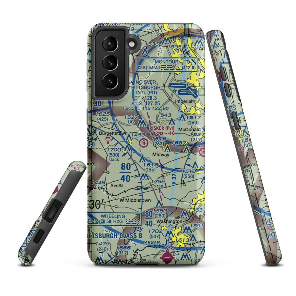 Risker Field (3PS9) VFR Sectional Samsung Phone Case Samsung Galaxy S21 FE model shown