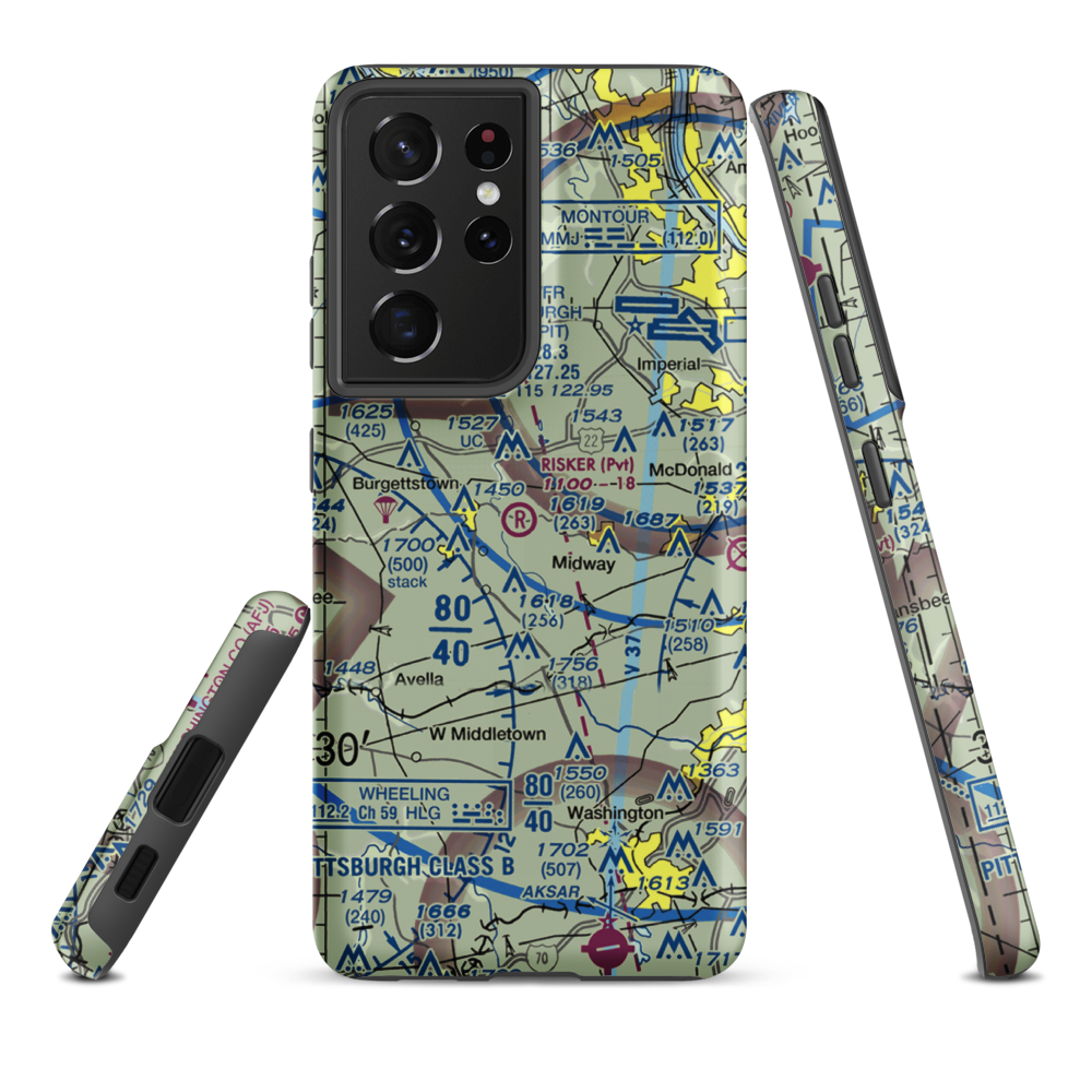 Risker Field (3PS9) VFR Sectional Samsung Phone Case Samsung Galaxy S21 Ultra model shown