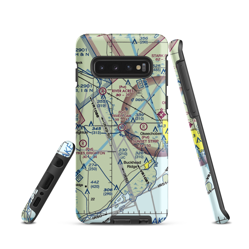 River Oak Airport (00FL) VFR Sectional Samsung Phone Case Samsung Galaxy S10 model shown