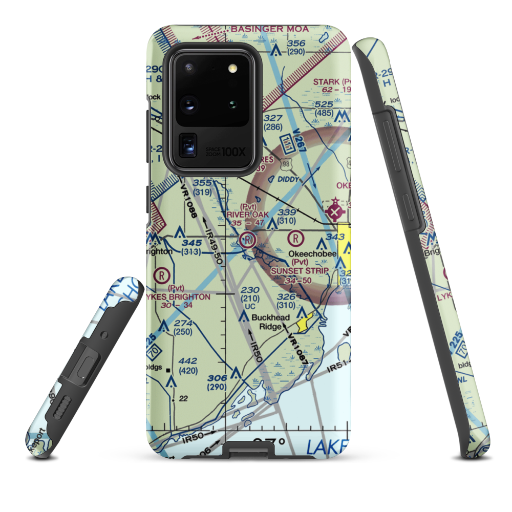 River Oak Airport (00FL) VFR Sectional Samsung Phone Case Samsung Galaxy S20 Ultra model shown