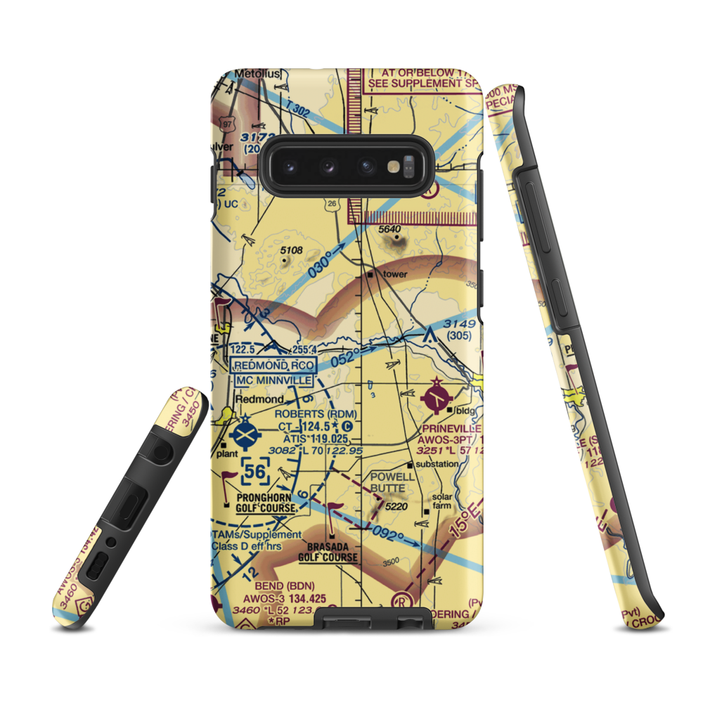 River Run Ranch Airport (OR02) VFR Sectional Samsung Phone Case Samsung Galaxy S10 Plus model shown