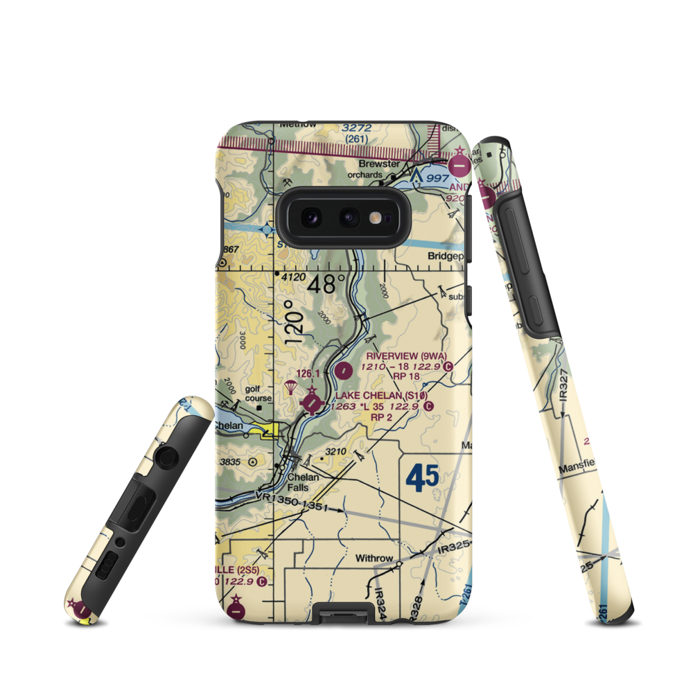 River View Airpark (9WA) VFR Sectional Samsung Phone Case Samsung Galaxy S10e model shown