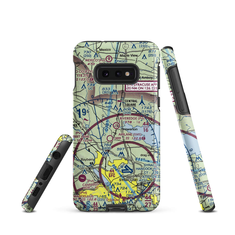 Riveredge Airpark (19NK) VFR Sectional Samsung Phone Case Samsung Galaxy S10 Plus model shown