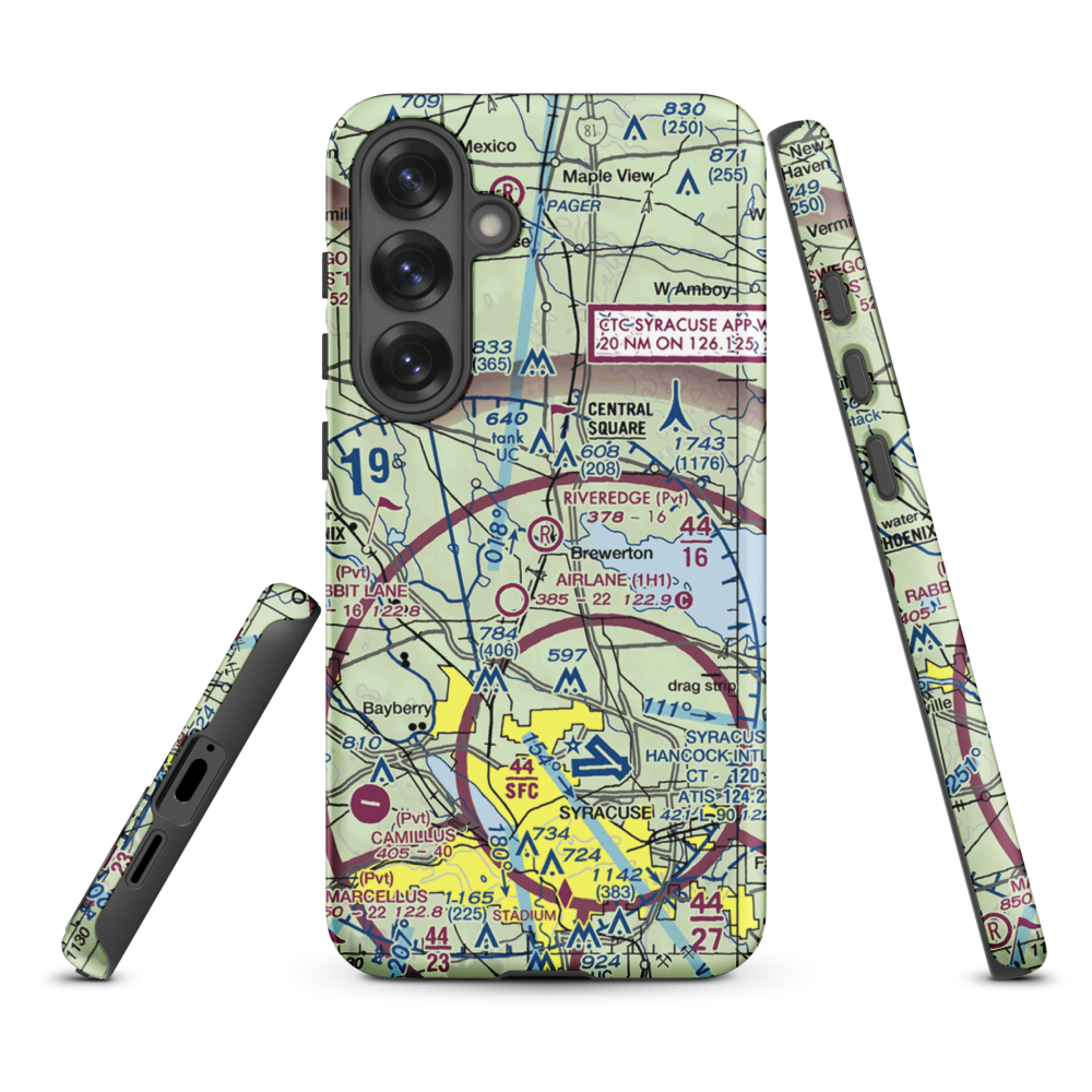 Riveredge Airpark (19NK) VFR Sectional Samsung Phone Case Samsung Galaxy S25 Plus model shown