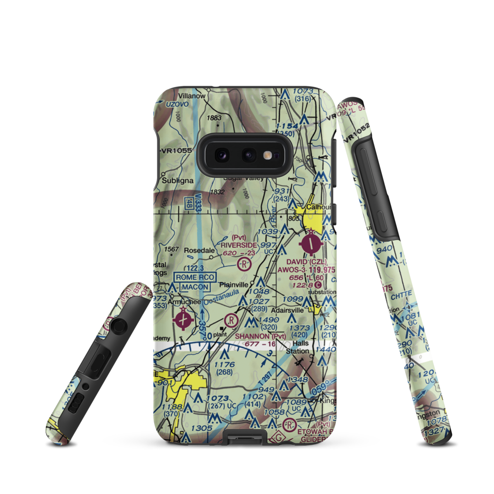 Riverside Airport (22GA) VFR Sectional Samsung Phone Case Samsung Galaxy S10 Plus model shown