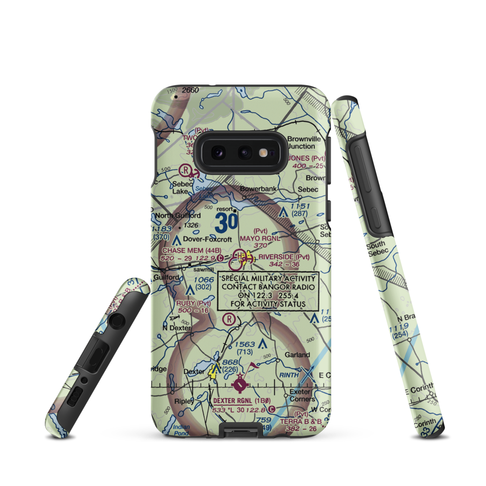 Riverside Seaplane Base (ME85) VFR Sectional Samsung Phone Case Samsung Galaxy S10 Plus model shown