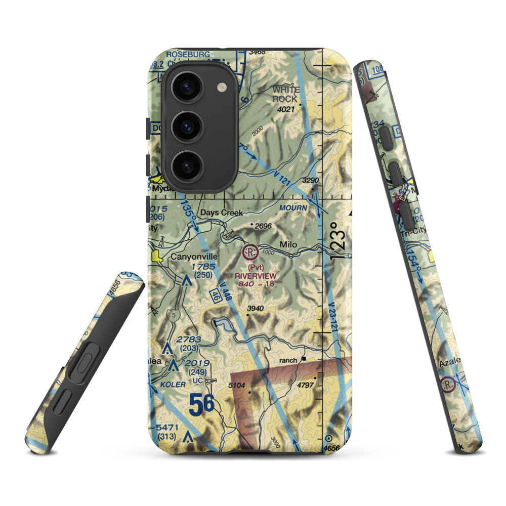 Riverview Ranch Airport (8OR3) VFR Sectional Samsung Phone Case Samsung Galaxy S23 Plus model shown