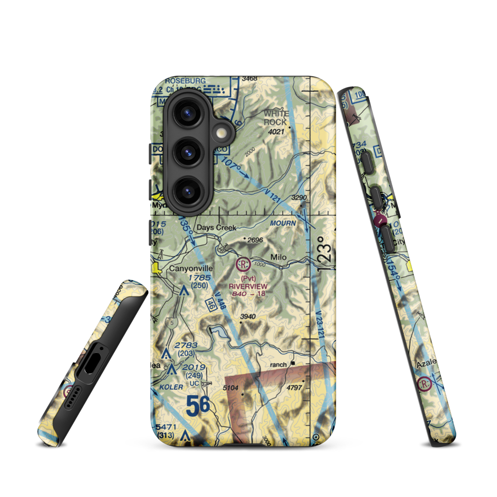 Riverview Ranch Airport (8OR3) VFR Sectional Samsung Phone Case Samsung Galaxy S24 model shown