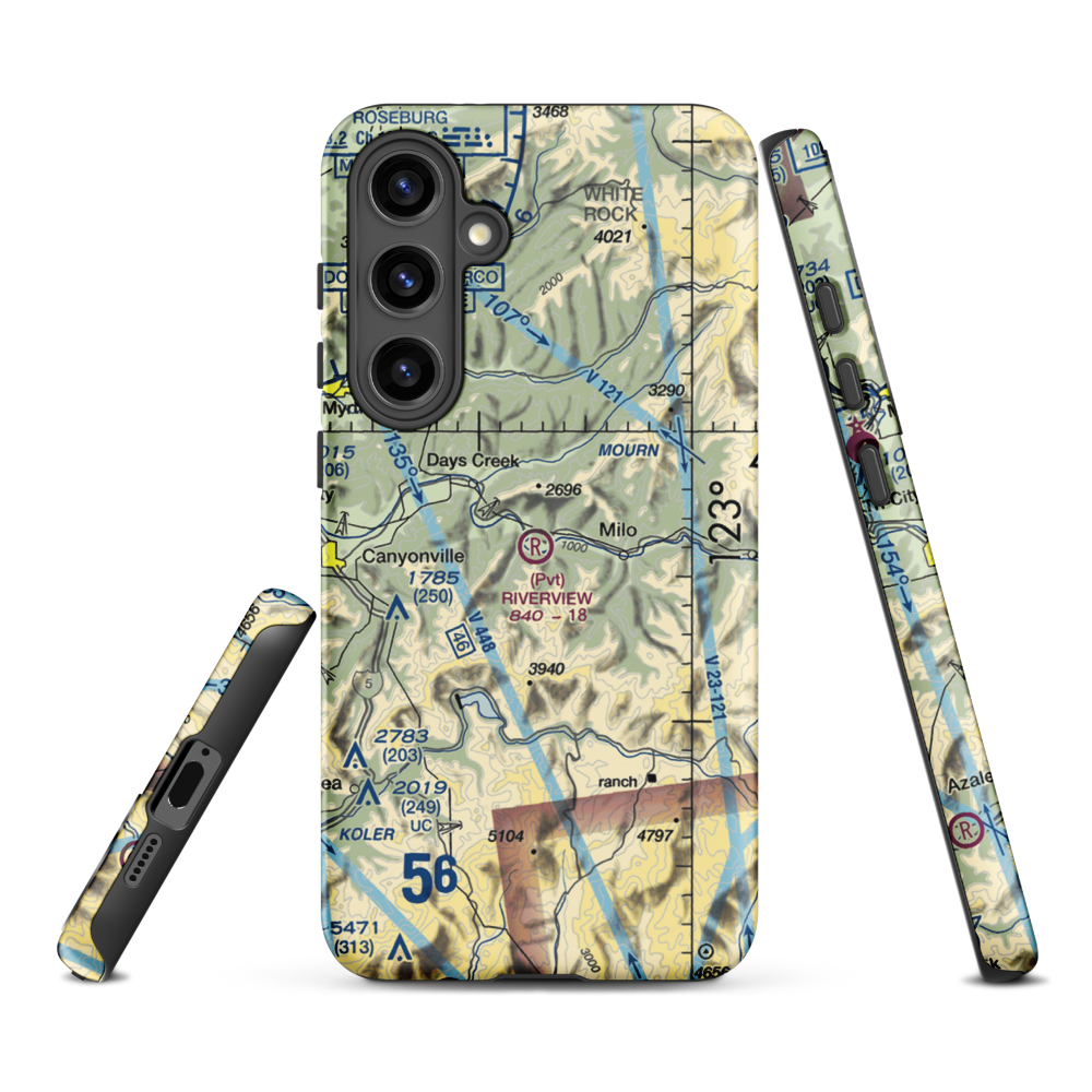 Riverview Ranch Airport (8OR3) VFR Sectional Samsung Phone Case Samsung Galaxy S24 Plus model shown