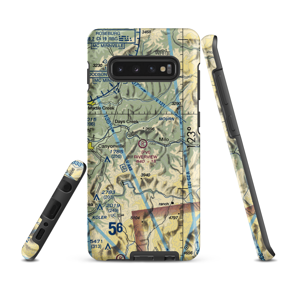 Riverview Ranch Airport (8OR3) VFR Sectional Samsung Phone Case Samsung Galaxy S10 Plus model shown