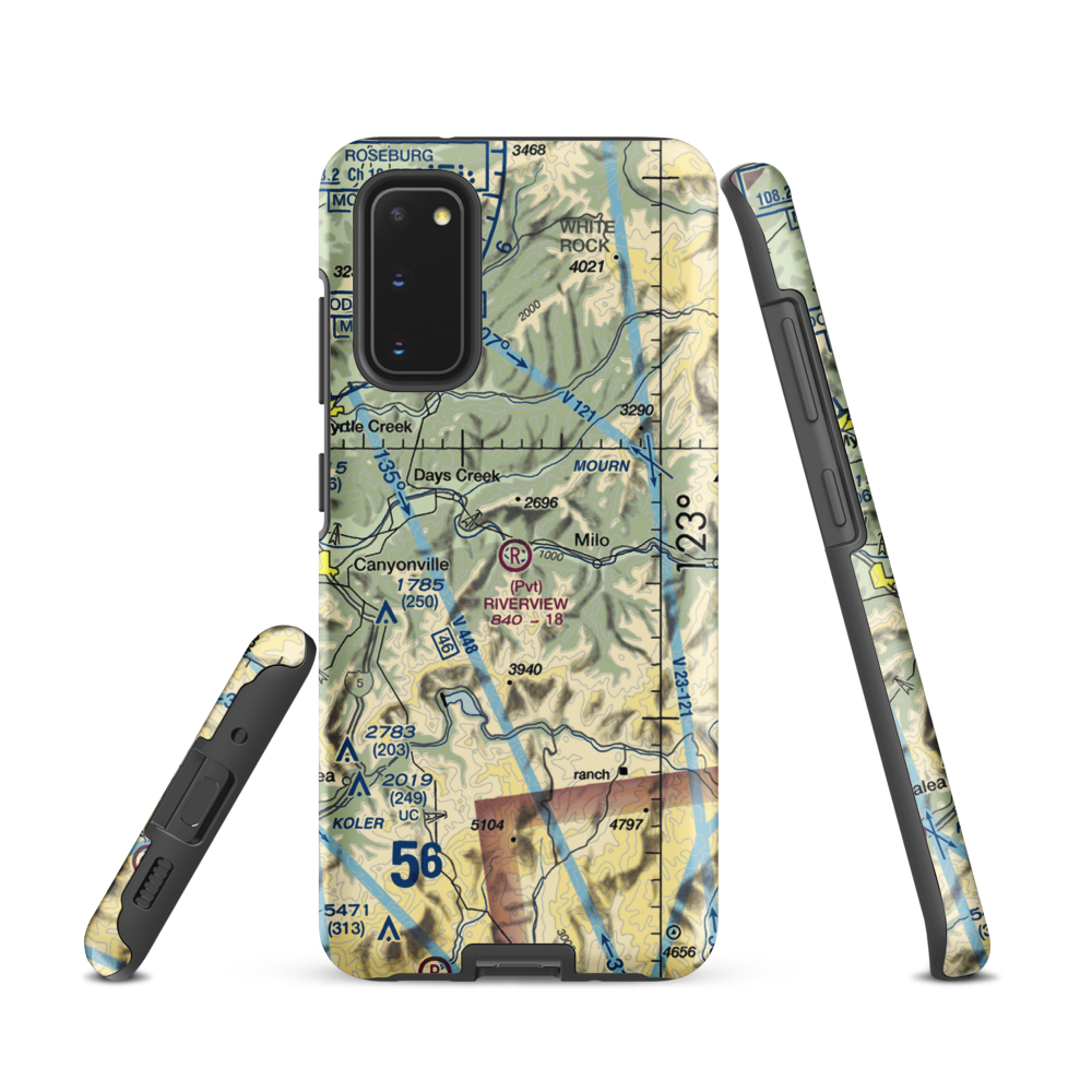 Riverview Ranch Airport (8OR3) VFR Sectional Samsung Phone Case Samsung Galaxy S20 model shown
