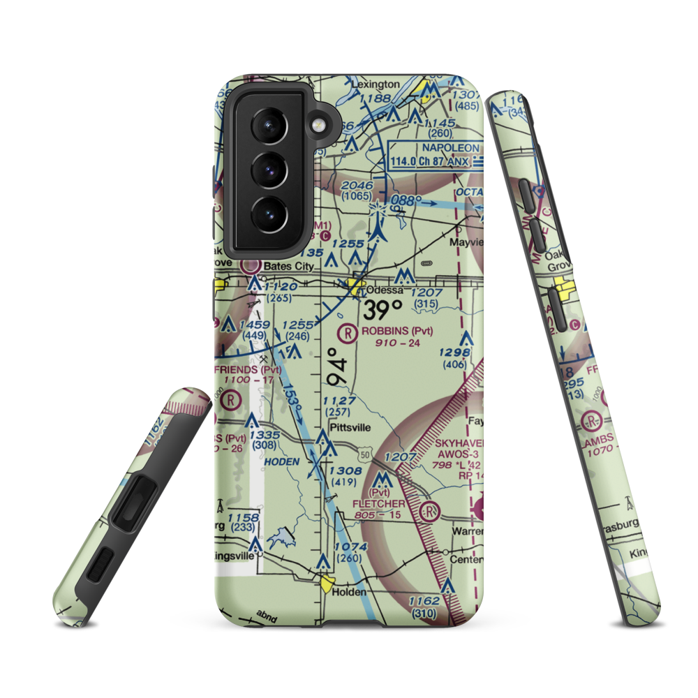 Robbins Airport (MU20) VFR Sectional Samsung Phone Case Samsung Galaxy S21 FE model shown