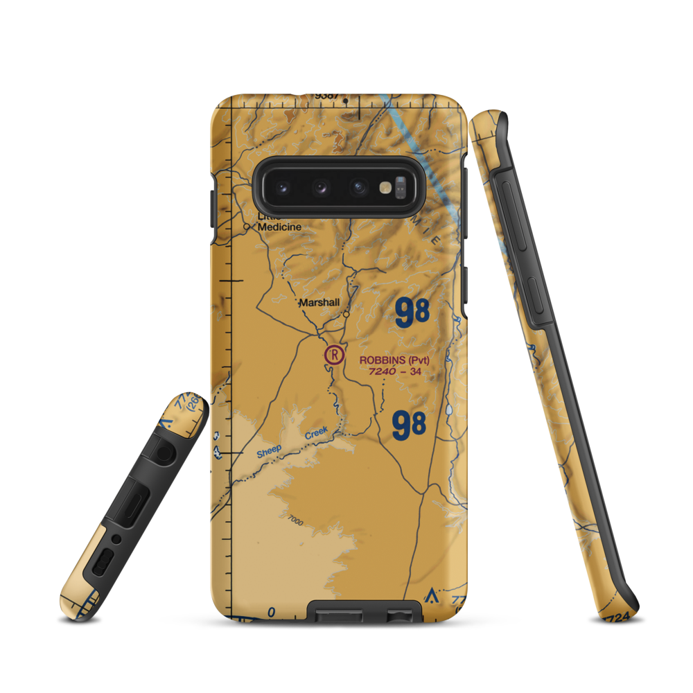 Robbins Airport (WY16) VFR Sectional Samsung Phone Case Samsung Galaxy S10 model shown