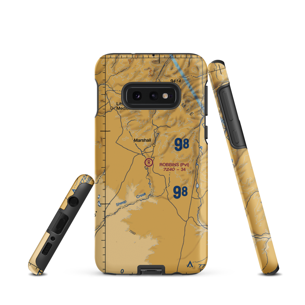 Robbins Airport (WY16) VFR Sectional Samsung Phone Case Samsung Galaxy S10e model shown