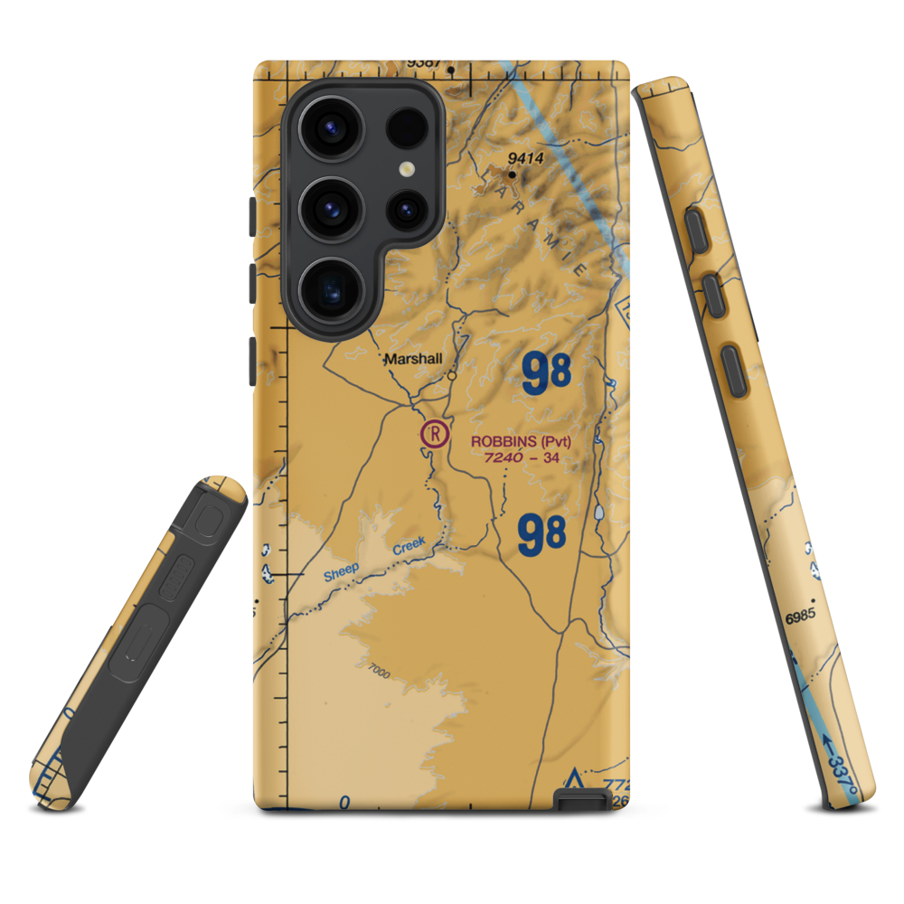 Robbins Airport (WY16) VFR Sectional Samsung Phone Case Samsung Galaxy S23 Ultra model shown