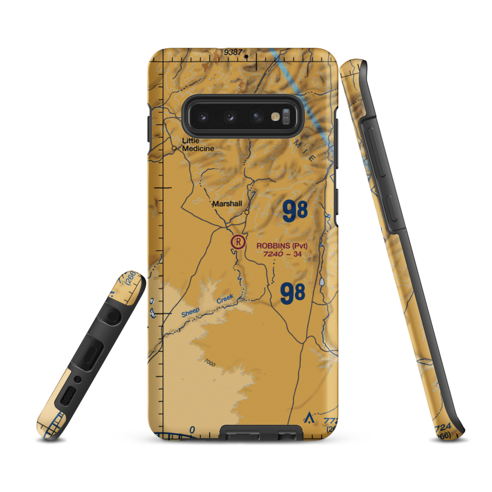 Robbins Airport (WY16) VFR Sectional Samsung Phone Case Samsung Galaxy S10 Plus model shown