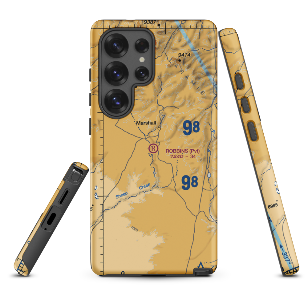 Robbins Airport (WY16) VFR Sectional Samsung Phone Case Samsung Galaxy S25 Ultra model shown