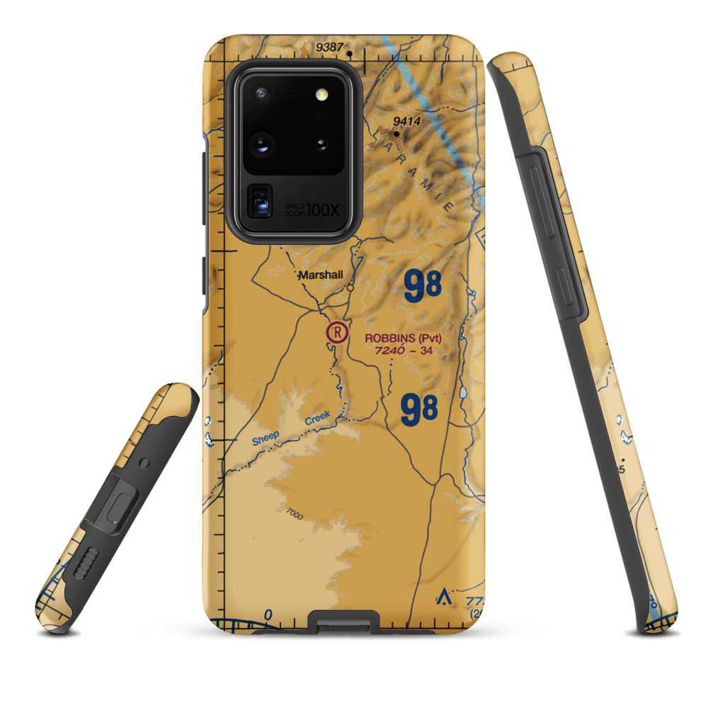 Robbins Airport (WY16) VFR Sectional Samsung Phone Case Samsung Galaxy S20 Ultra model shown