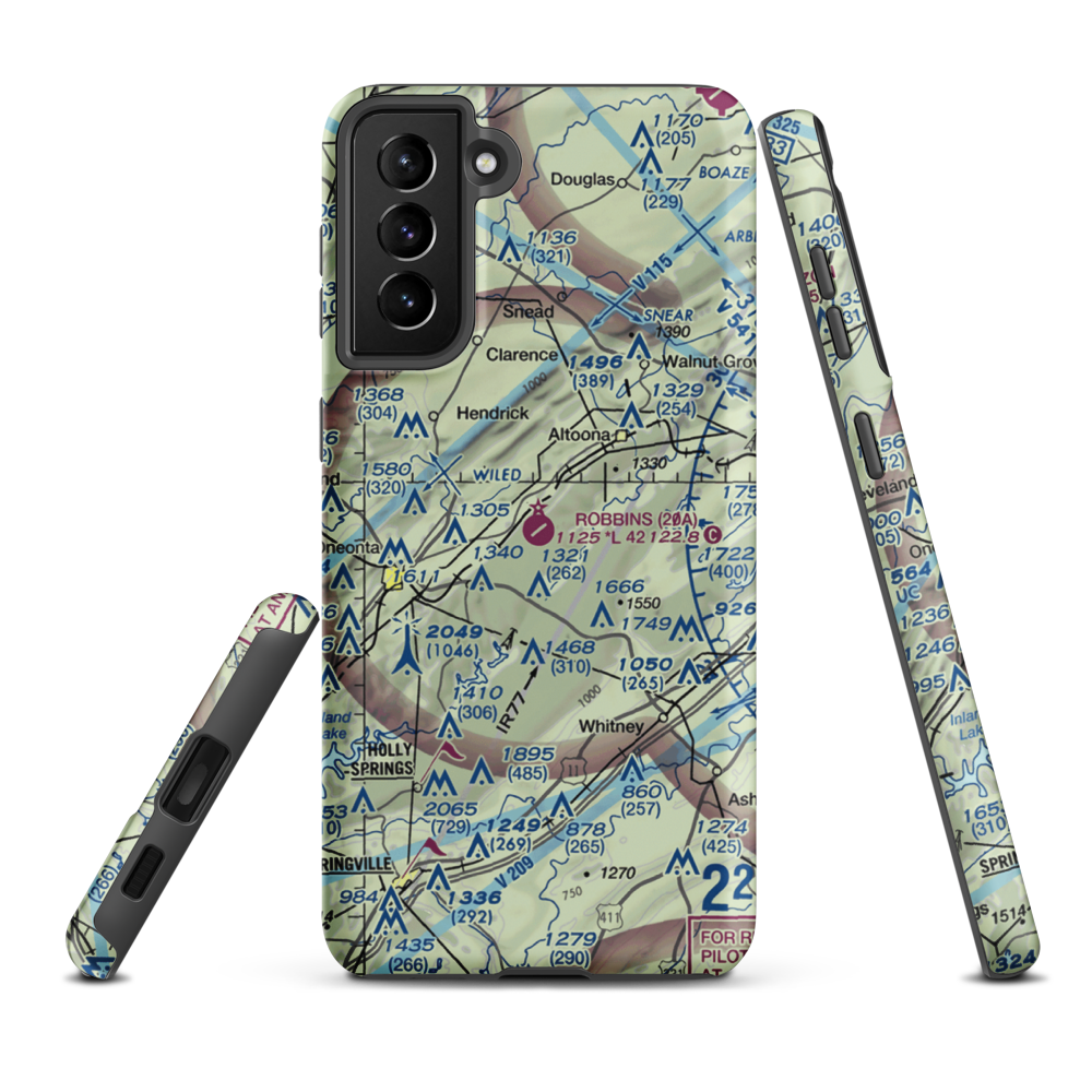 Robbins Field (20A) VFR Sectional Samsung Phone Case Samsung Galaxy S21 Plus model shown