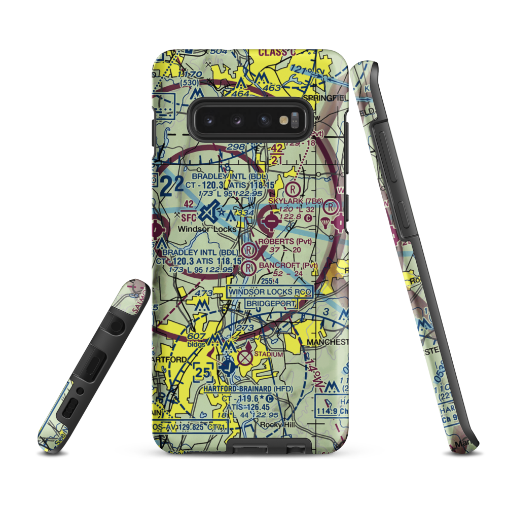 Roberts Farm Airport (CT85) VFR Sectional Samsung Phone Case Samsung Galaxy S10 Plus model shown
