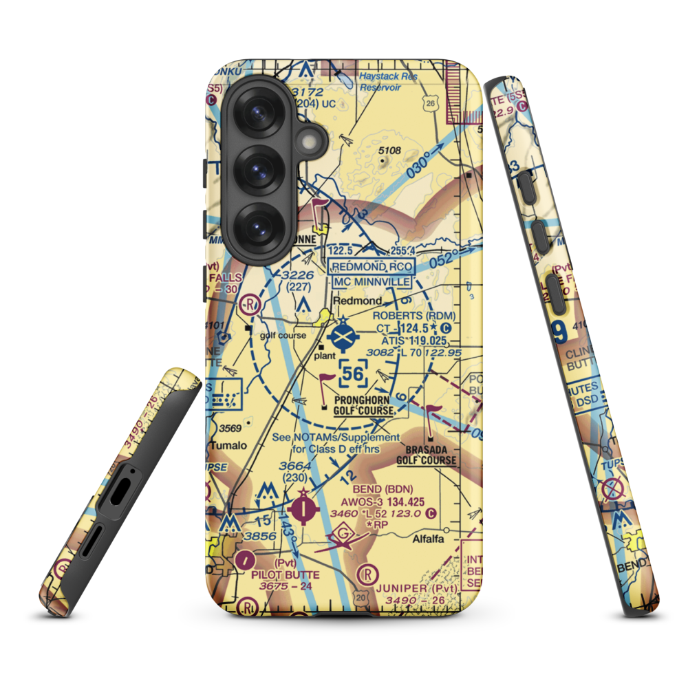 Roberts Field (RDM) VFR Sectional Samsung Phone Case Samsung Galaxy S25 Plus model shown