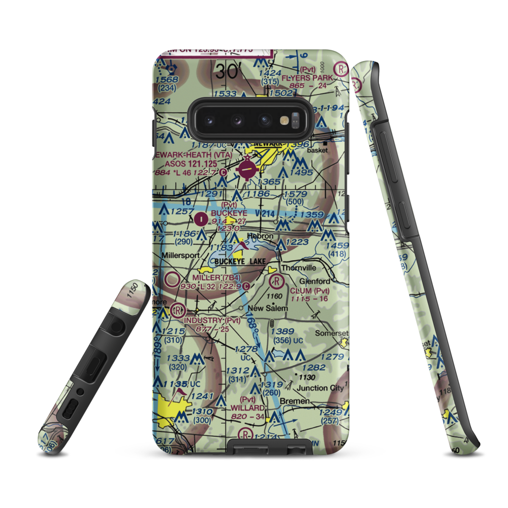 Roberts Field (US-1048) VFR Sectional Samsung Phone Case Samsung Galaxy S10 Plus model shown