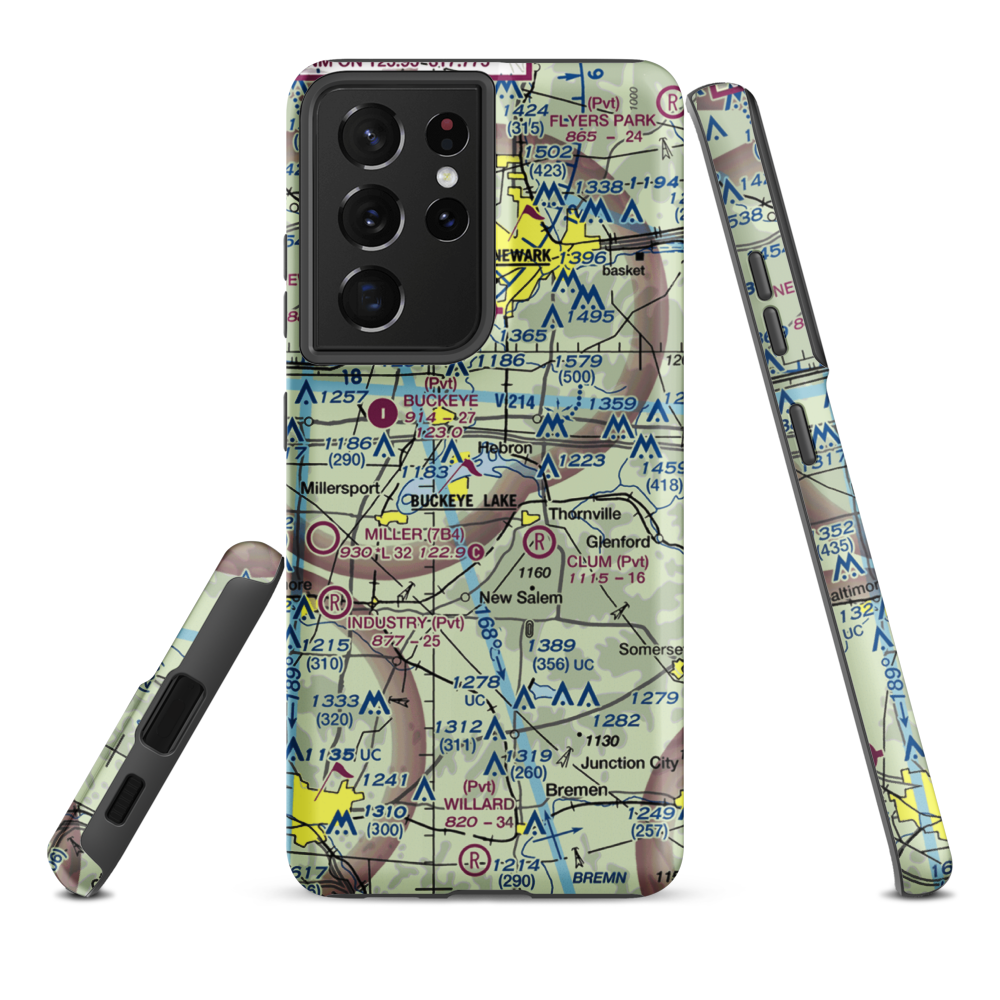 Roberts Field (US-1048) VFR Sectional Samsung Phone Case Samsung Galaxy S21 Plus model shown