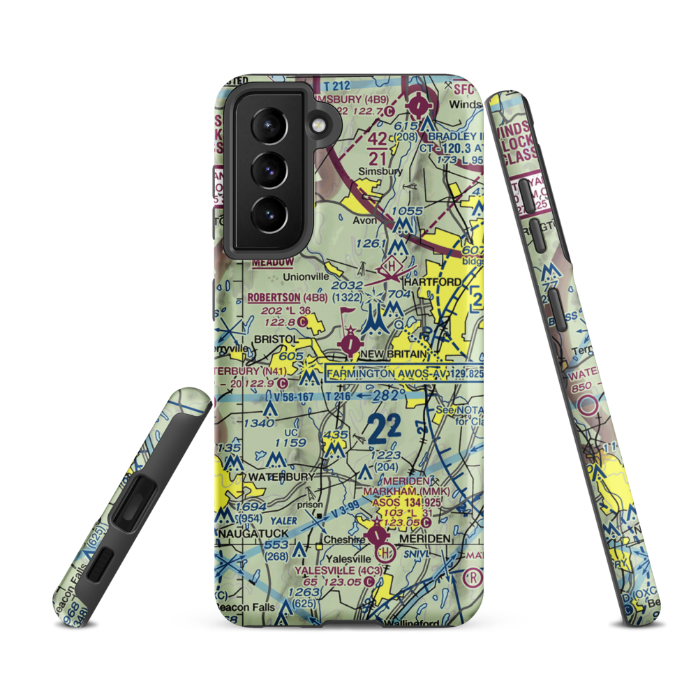 Robertson Field (4B8) VFR Sectional Samsung Phone Case Samsung Galaxy S21 FE model shown