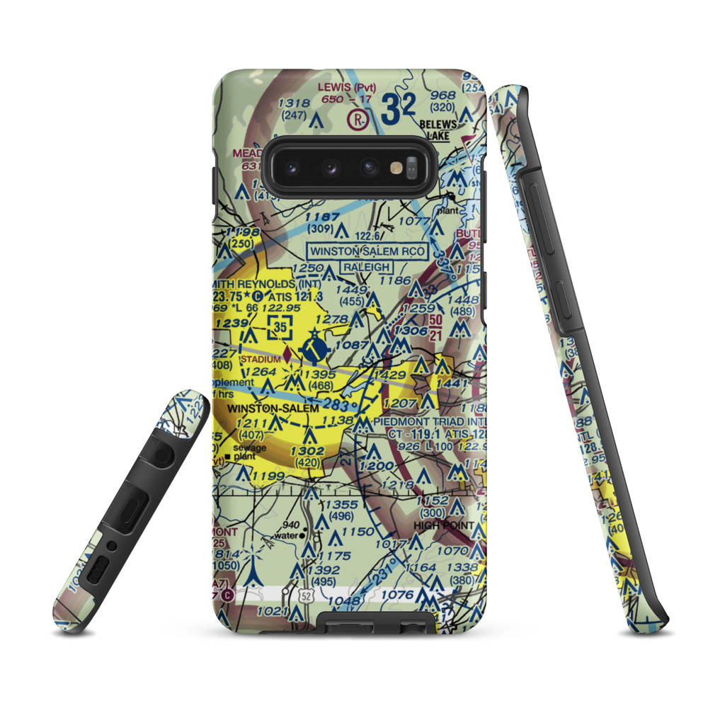 Robertson Field (NC63) VFR Sectional Samsung Phone Case Samsung Galaxy S10 Plus model shown