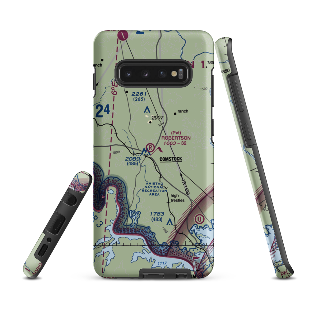 Robertson Ranch Airport (0TE0) VFR Sectional Samsung Phone Case Samsung Galaxy S10 Plus model shown