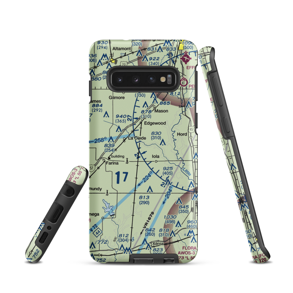Robertson's Roost Airport (8IL6) VFR Sectional Samsung Phone Case Samsung Galaxy S10 model shown