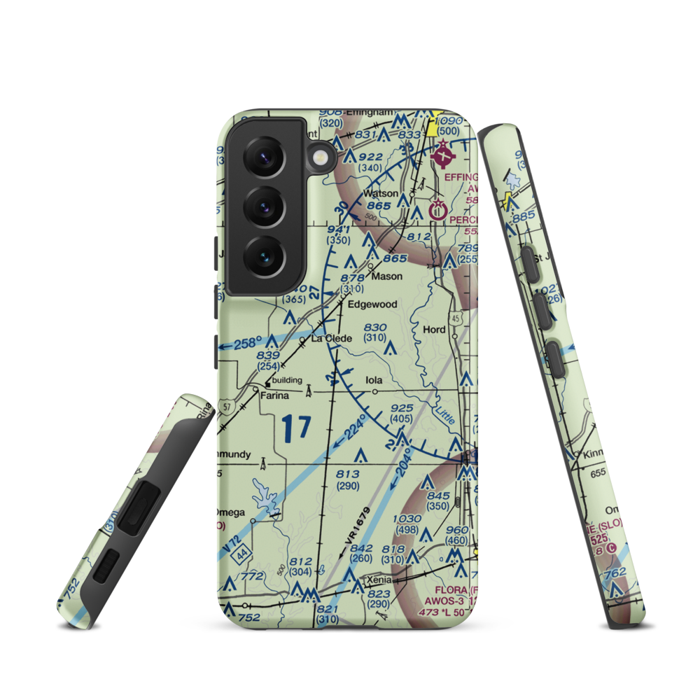 Robertson's Roost Airport (8IL6) VFR Sectional Samsung Phone Case Samsung Galaxy S22 model shown