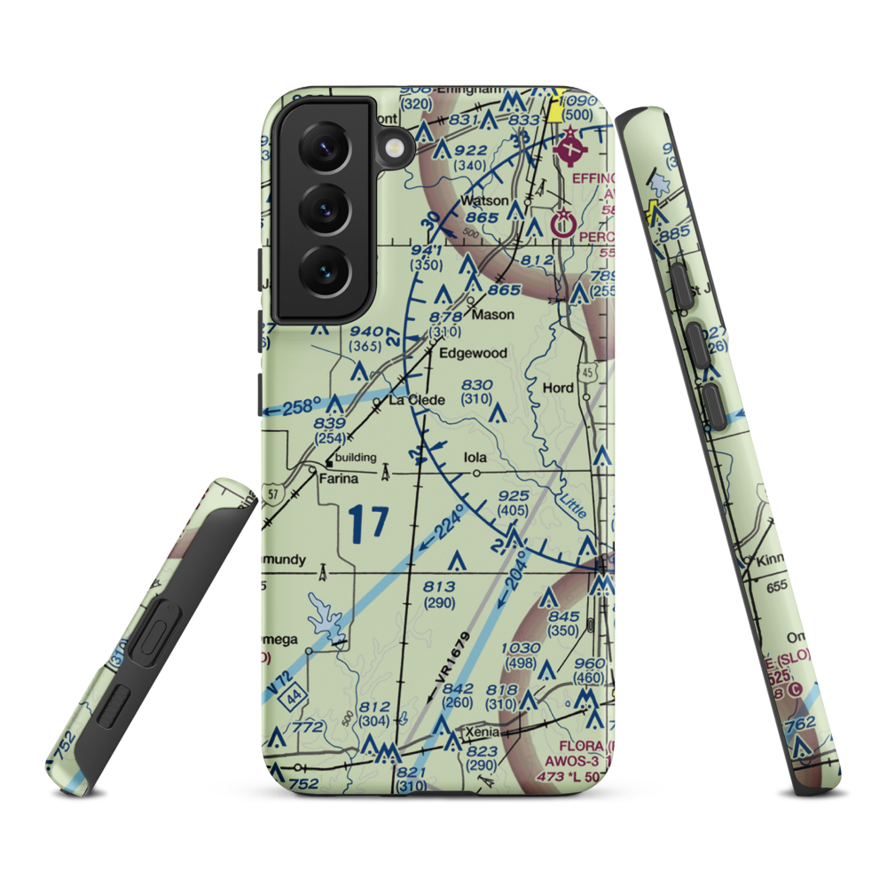 Robertson's Roost Airport (8IL6) VFR Sectional Samsung Phone Case Samsung Galaxy S22 Plus model shown