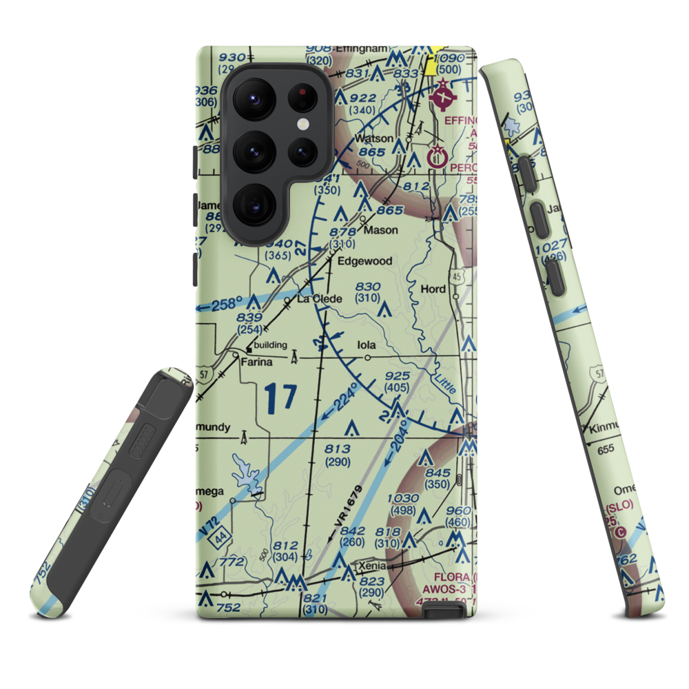 Robertson's Roost Airport (8IL6) VFR Sectional Samsung Phone Case Samsung Galaxy S22 Ultra model shown