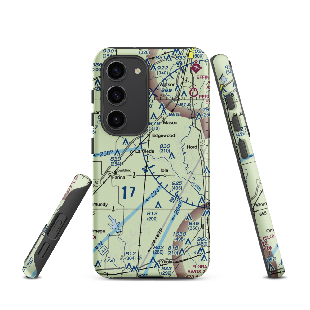Robertson's Roost Airport (8IL6) VFR Sectional Samsung Phone Case Samsung Galaxy S23 model shown