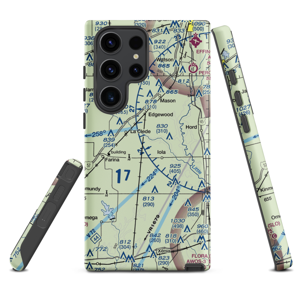 Robertson's Roost Airport (8IL6) VFR Sectional Samsung Phone Case Samsung Galaxy S23 Ultra model shown
