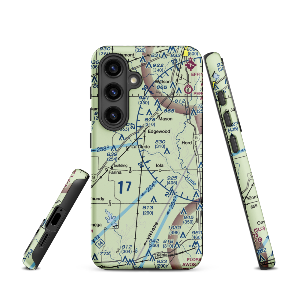 Robertson's Roost Airport (8IL6) VFR Sectional Samsung Phone Case Samsung Galaxy S24 model shown