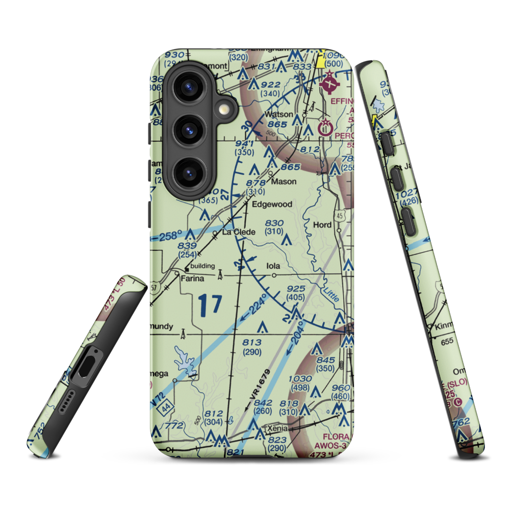 Robertson's Roost Airport (8IL6) VFR Sectional Samsung Phone Case Samsung Galaxy S24 Plus model shown