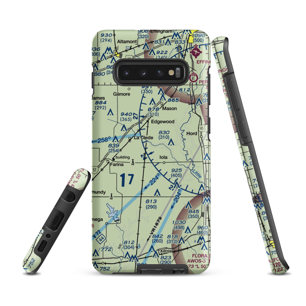 Robertson's Roost Airport (8IL6) VFR Sectional Samsung Phone Case Samsung Galaxy S10 Plus model shown