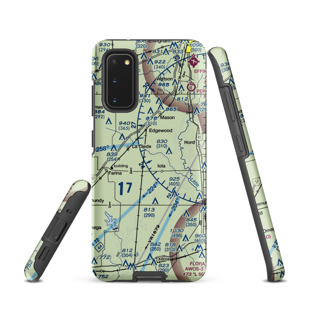 Robertson's Roost Airport (8IL6) VFR Sectional Samsung Phone Case Samsung Galaxy S20 model shown