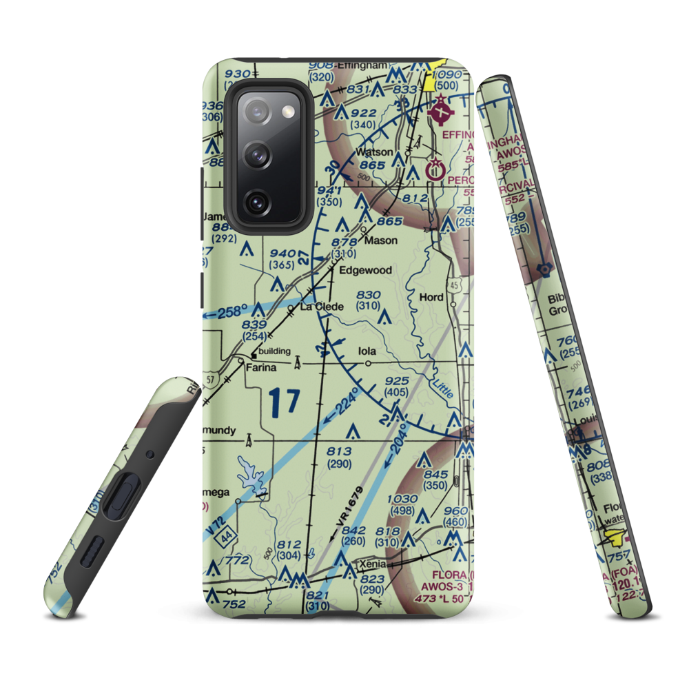 Robertson's Roost Airport (8IL6) VFR Sectional Samsung Phone Case Samsung Galaxy S20 FE model shown