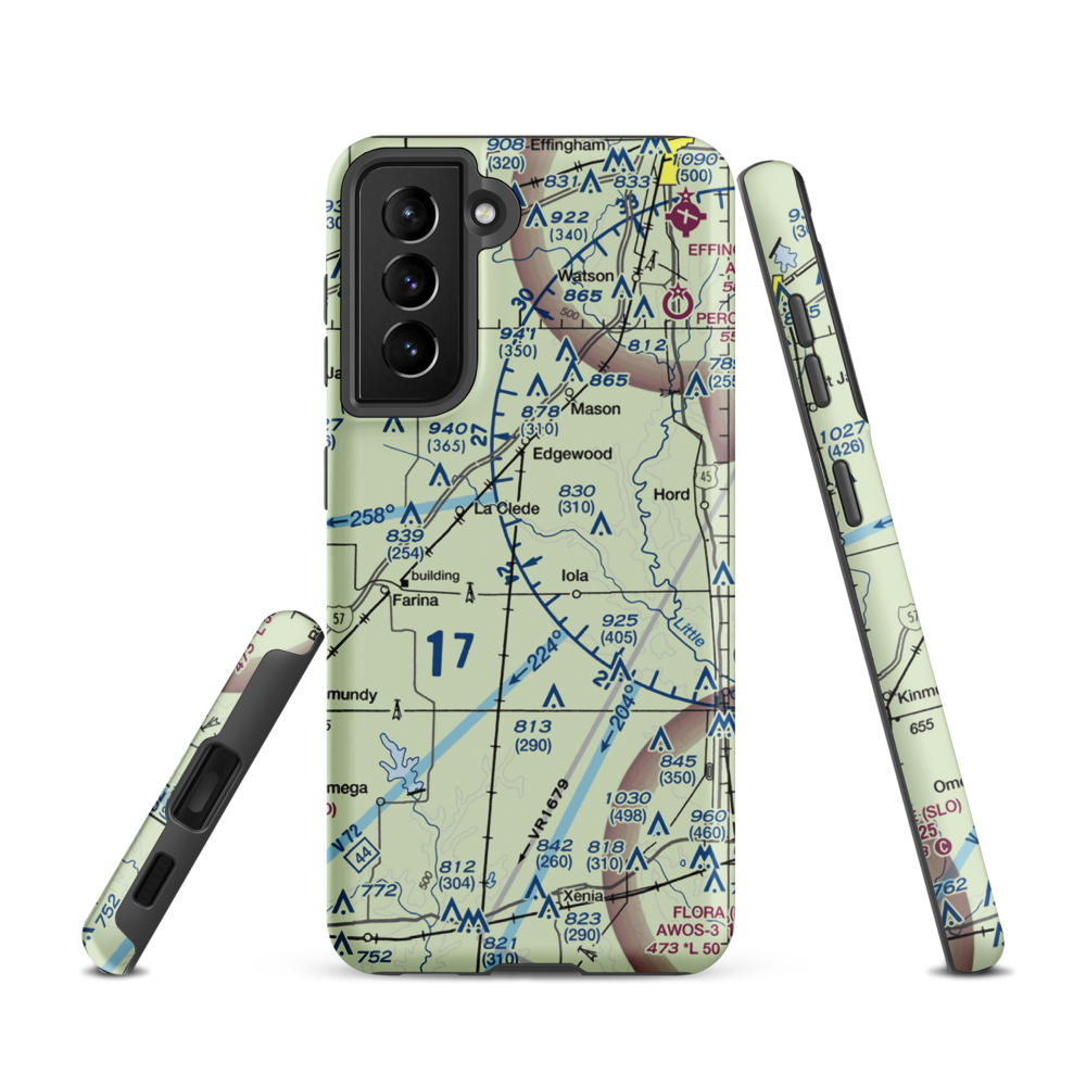 Robertson's Roost Airport (8IL6) VFR Sectional Samsung Phone Case Samsung Galaxy S21 model shown