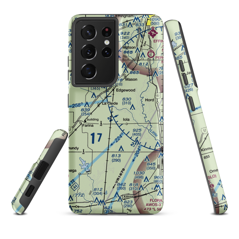 Robertson's Roost Airport (8IL6) VFR Sectional Samsung Phone Case Samsung Galaxy S21 Ultra model shown