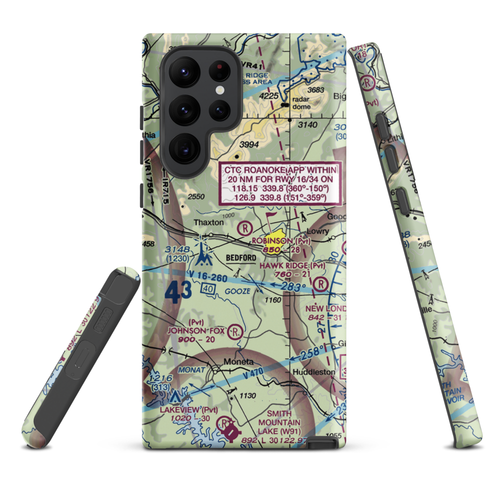 Robinson Airport (VG25) VFR Sectional Samsung Phone Case Samsung Galaxy S22 Ultra model shown