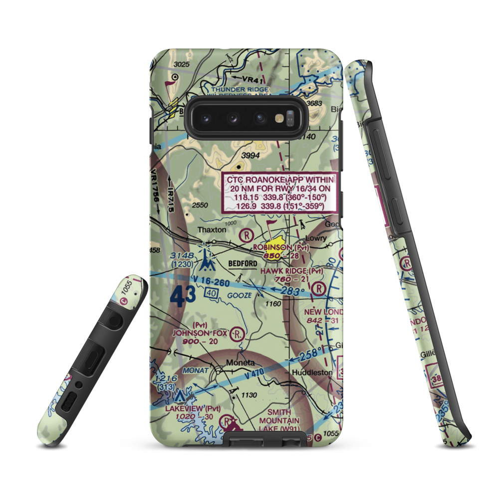 Robinson Airport (VG25) VFR Sectional Samsung Phone Case Samsung Galaxy S10 Plus model shown