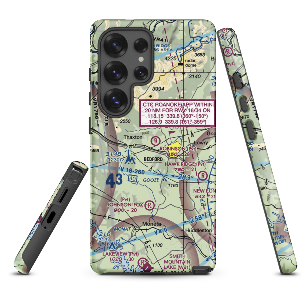 Robinson Airport (VG25) VFR Sectional Samsung Phone Case Samsung Galaxy S25 Ultra model shown