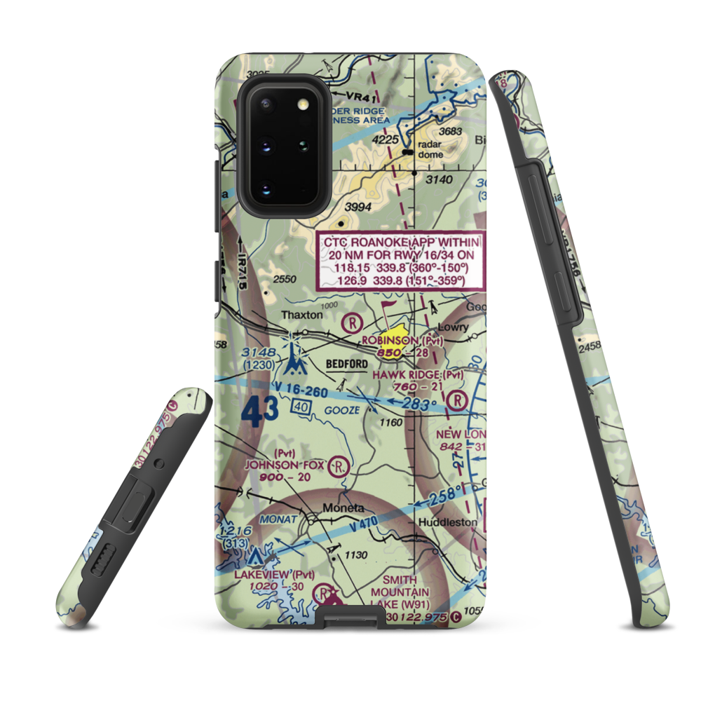 Robinson Airport (VG25) VFR Sectional Samsung Phone Case Samsung Galaxy S20 Plus model shown
