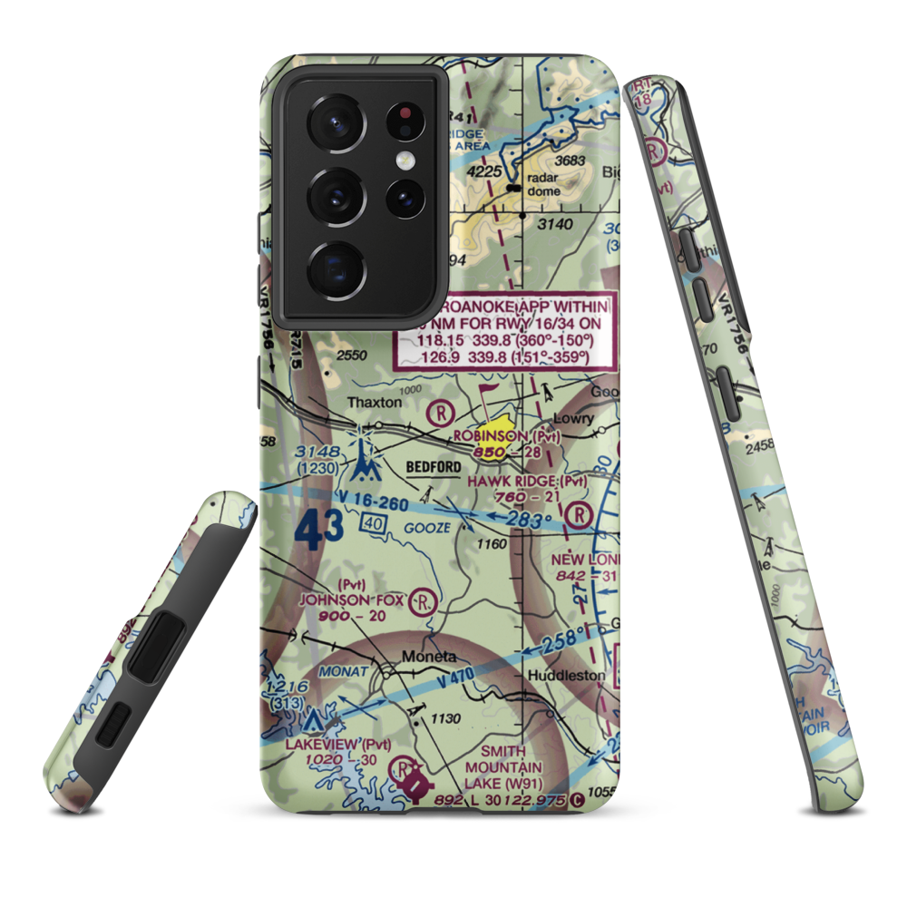 Robinson Airport (VG25) VFR Sectional Samsung Phone Case Samsung Galaxy S21 Ultra model shown